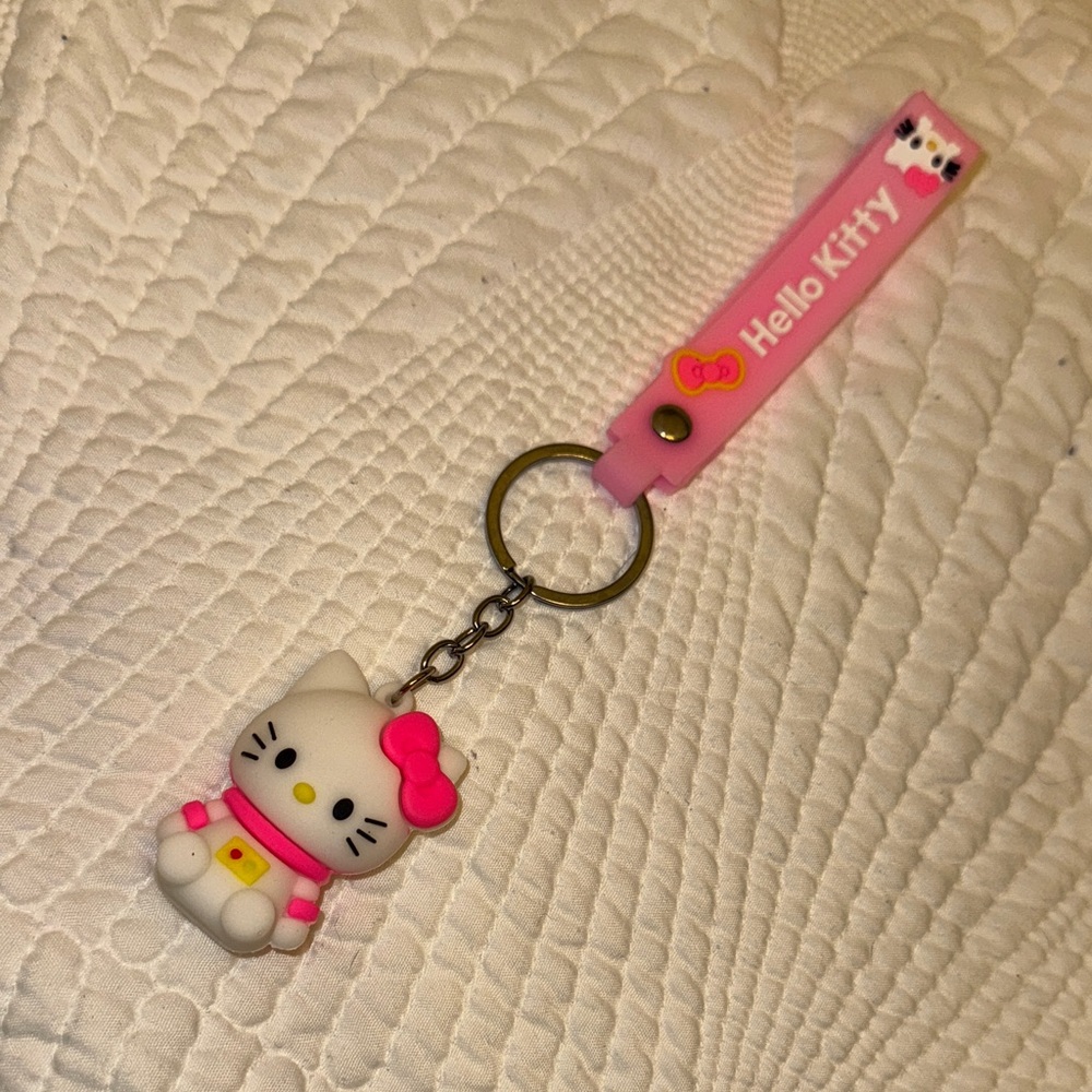 Hello Kitty Keychain with Pink Accents